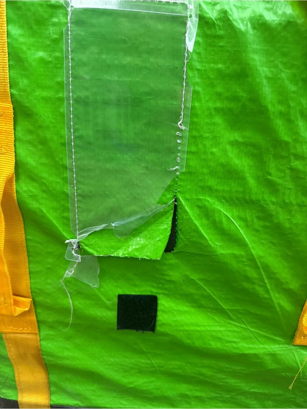 XL Amazon Courier Delivery Tote - HEAVY DUTY - 28x23x20 - Collapsible -Lime/yell
